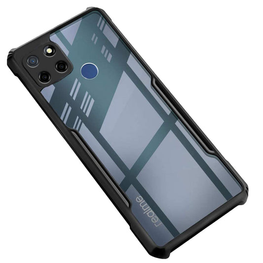 VAKIBO Super Premium Black Border Transparent Case With Corner Protection & Camera Protection Suitable for Realme C12