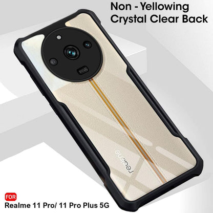 VAKIBO Super Premium Black Border Transparent Case With Corner Protection & Camera Protection Suitable for Realme 11 Pro Plus
