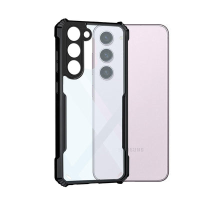 VAKIBO Super Premium Black Border Transparent Case With Corner Protection & Camera Protection Suitable for Samsung S23 Plus