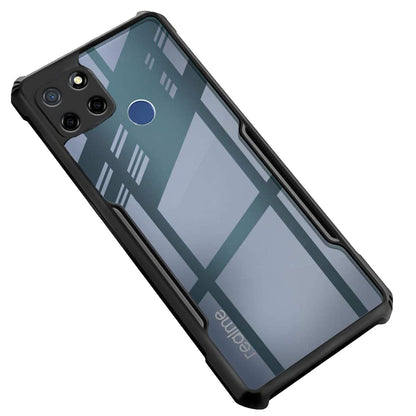 VAKIBO Super Premium Black Border Transparent Case With Corner Protection & Camera Protection Suitable for Realme C25