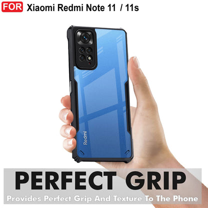 VAKIBO Super Premium Black Border Transparent Case With Corner Protection & Camera Protection Suitable for Mi Redmi Note 11s