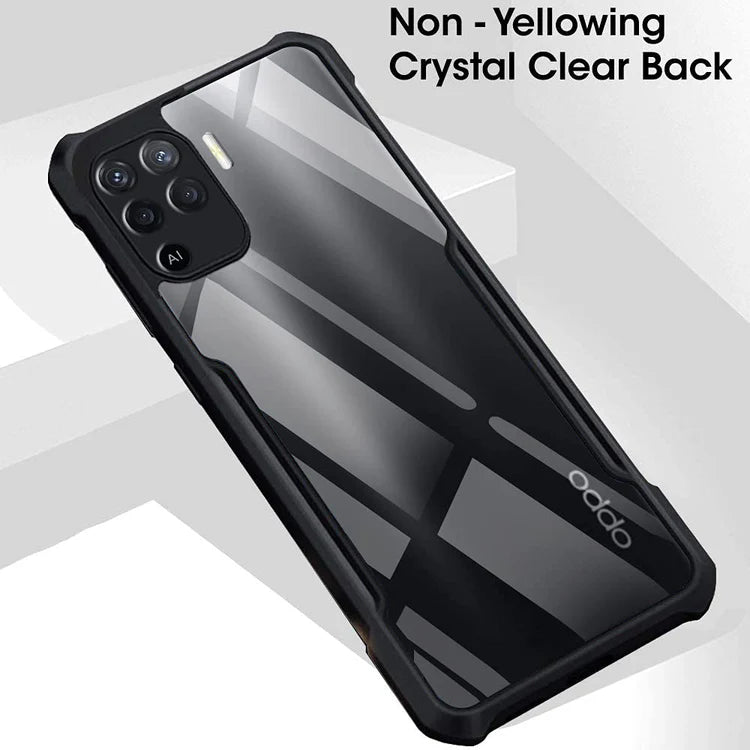 VAKIBO Super Premium Black Border Transparent Case With Corner Protection & Camera Protection Suitable for Oppo A94