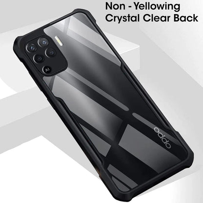VAKIBO Super Premium Black Border Transparent Case With Corner Protection & Camera Protection Suitable for Oppo A94