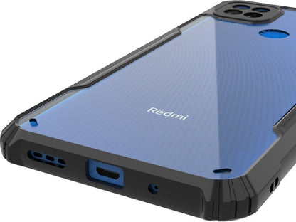 VAKIBO Super Premium Black Border Transparent Case With Corner Protection & Camera Protection Suitable for Mi Redmi Poco C31