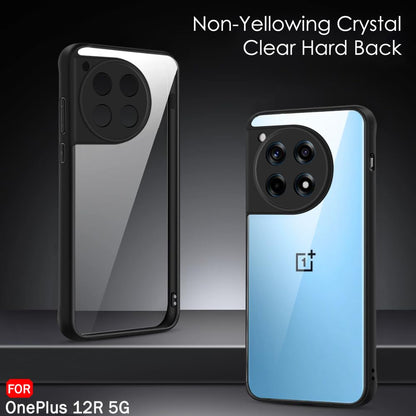 VAKIBO Super Premium Black Border Transparent Case With Corner Protection & Camera Protection Suitable for OnePlus 12R