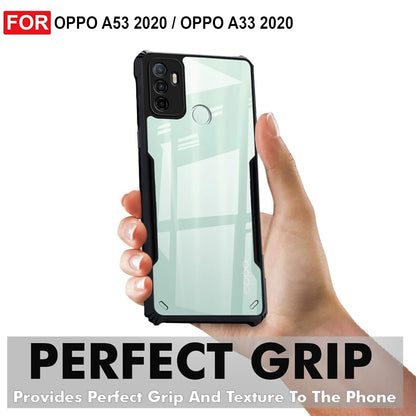 VAKIBO Super Premium Black Border Transparent Case With Corner Protection & Camera Protection Suitable for Oppo A33