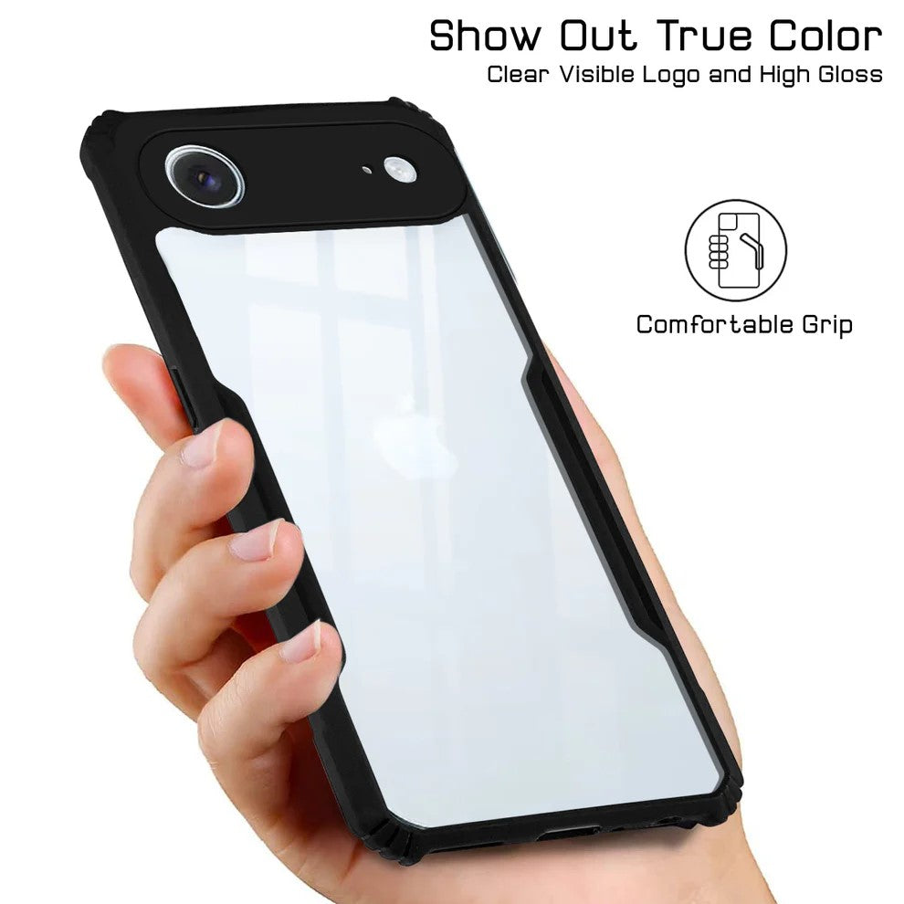 VAKIBO Super Premium Black Border Transparent Case With Corner Protection & Camera Protection Suitable for iPhone 17 Air