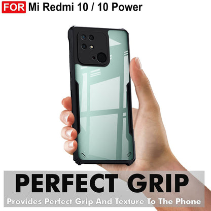 VAKIBO Super Premium Black Border Transparent Case With Corner Protection & Camera Protection Suitable for Mi Redmi 10