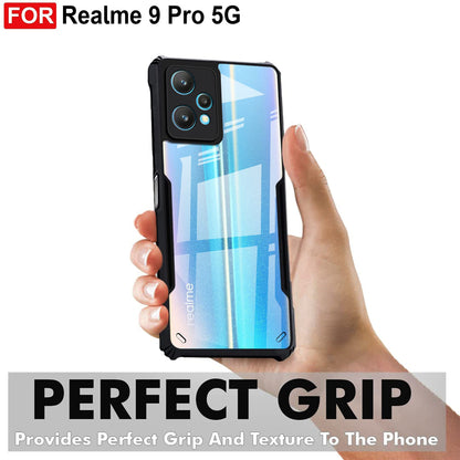 VAKIBO Super Premium Black Border Transparent Case With Corner Protection & Camera Protection Suitable for Realme 9 Pro 5G
