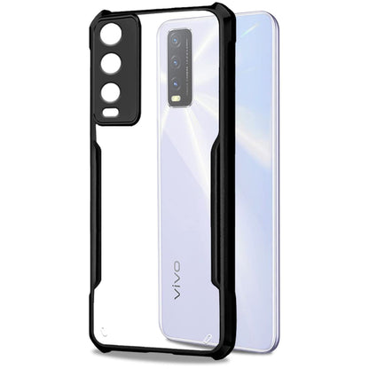 VAKIBO Super Premium Black Border Transparent Case With Corner Protection & Camera Protection Suitable for Vivo Y20G 2021