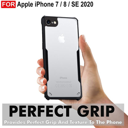 VAKIBO Super Premium Black Border Transparent Case With Corner Protection & Camera Protection Suitable for iPhone 8