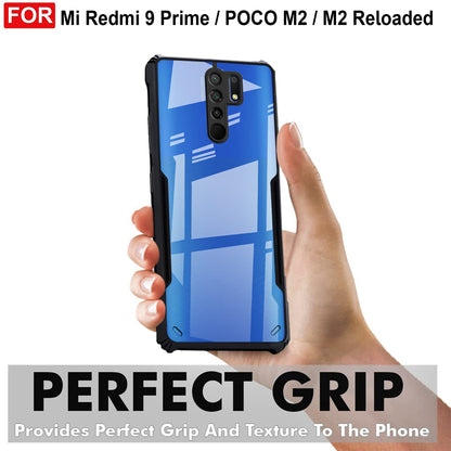 VAKIBO Super Premium Black Border Transparent Case With Corner Protection & Camera Protection Suitable for Mi Redmi 9 Prime