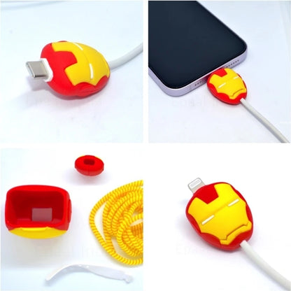 Protective Case for Samsung 25W Adapter Charger Protective Cover for Samsung 25W Power Adapter Charger with Wire Saver. (Iron-Man)(For Samsung)