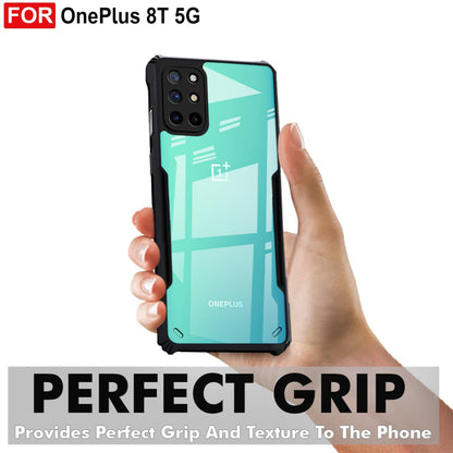 VAKIBO Super Premium Black Border Transparent Case With Corner Protection & Camera Protection Suitable for Oneplus 8T