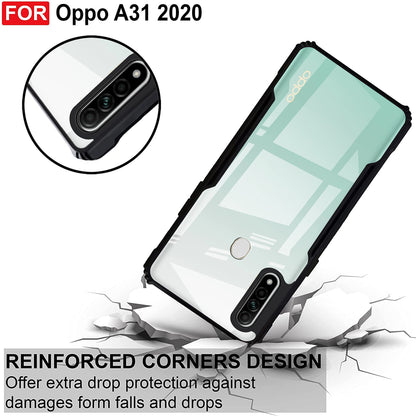 VAKIBO Super Premium Black Border Transparent Case With Corner Protection & Camera Protection Suitable for Oppo A31