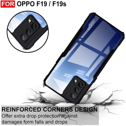 VAKIBO Super Premium Black Border Transparent Case With Corner Protection & Camera Protection Suitable for Oppo A74