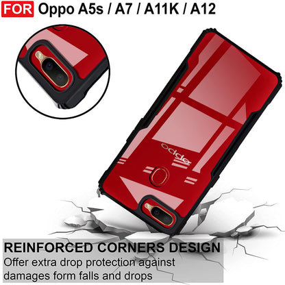 VAKIBO Super Premium Black Border Transparent Case With Corner Protection & Camera Protection Suitable for Oppo A11K