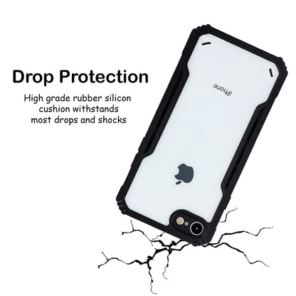 VAKIBO Best Selling Black and Transparent Coloured Made With Soft TPU and Acrylic Back Cover Case With 4 Corner and Camera Protection Suitable for iPhone 6 Plus