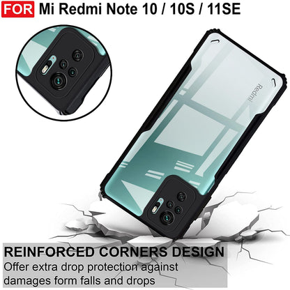 VAKIBO Super Premium Black Border Transparent Case With Corner Protection & Camera Protection Suitable for MI Redmi Note 10