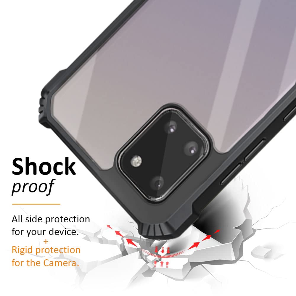 VAKIBO Super Premium Black Border Transparent Case With Corner Protection & Camera Protection Suitable for Samsung Note 10 Lite
