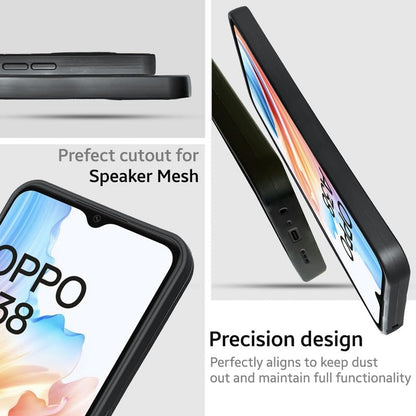 VAKIBO Black Coloured Back Cover Case Suitable for Oppo A38