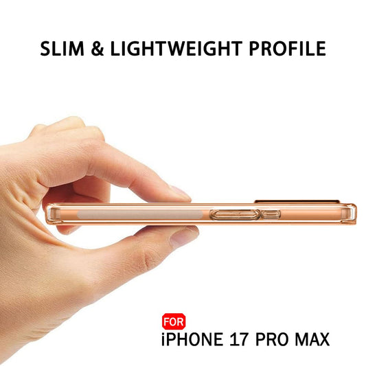 VAKIBO Premium Clear 1.5MM Thick Transparent Soft TPU Rubber Back Cover Case With Camera Protection Suitable for iPhone 17 Pro Max