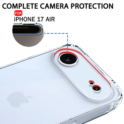 VAKIBO Premium Clear 1.5MM Thick Transparent Soft TPU Rubber Back Cover Case With Camera Protection Suitable for iPhone 17 Air