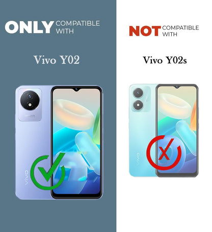 VAKIBO Super Premium Black Border Transparent Case With Corner Protection & Camera Protection Suitable for Vivo Y02
