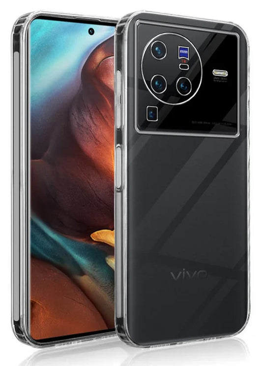 VAKIBO Premium Clear 1.5MM Thick Transparent Soft TPU Rubber Back Cover Case With Camera Protection Suitable for Vivo X80 Pro