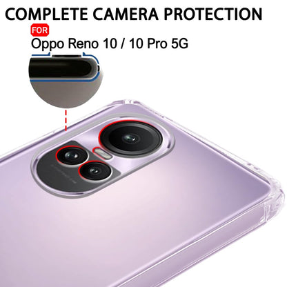 VAKIBO Super Premium Black Border Transparent Case With Corner Protection & Camera Protection Suitable for Oppo Reno 10 Pro