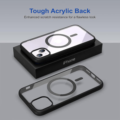 VAKIBO Megnatic Magsafe Black Soft with Hard back Back Cover Case With Camera Protection Ring Suitable for Apple iPhone 11 Pro Max
