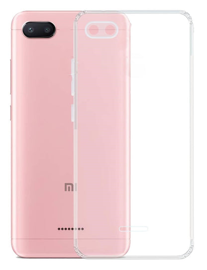 VAKIBO Premium Clear 1.5MM Thick Transparent Soft TPU Rubber Back Cover Case With Camera Protection Suitable for Mi Redmi 6A