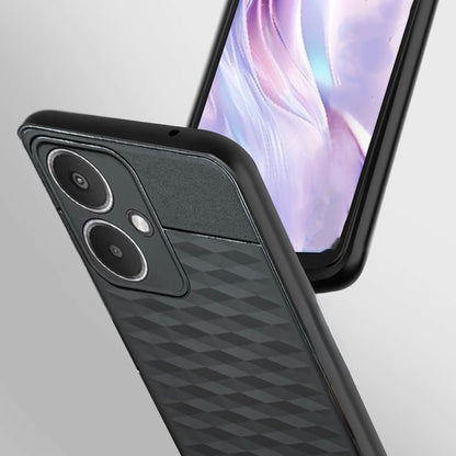 VAKIBO Parallax Design Black Coloured Made with Soft Rubber TPU Back Cover Case Camera Protection Ring Suitable for Oppo A59