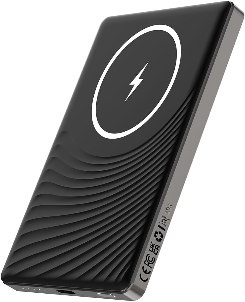 Treams PB 020 Wireless Mini Power bank 10000mah 18W Fast Charger | Magnetic Power Bank for Magsafe, Slim 10000mAh PD 18W Fast Charging Power bank | Wireless Magnetic Portable Charger, USB C Phone Battery