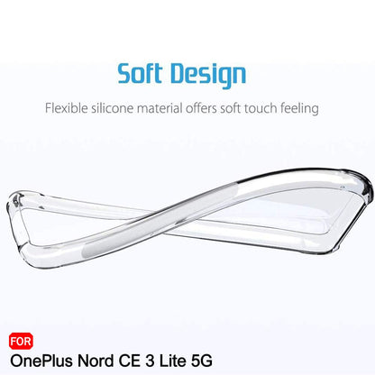 VAKIBO Premium Clear 1.5MM Thick Transparent Soft TPU Rubber Back Cover Case With Camera Protection Suitable for OnePlus Nord CE3 Lite