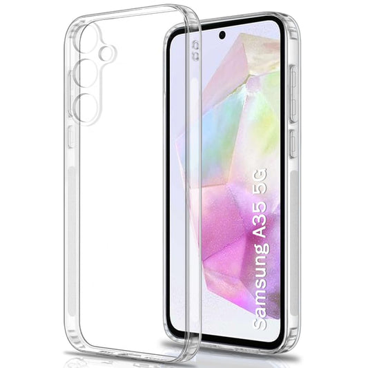 VAKIBO Premium Clear 1.5MM Thick Transparent Soft TPU Rubber Back Cover Case With Camera Protection Suitable for Samsung A35 5G