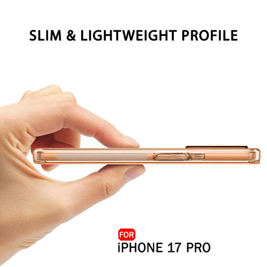 VAKIBO Premium Clear 1.5MM Thick Transparent Soft TPU Rubber Back Cover Case With Camera Protection Suitable for iPhone 17 Pro