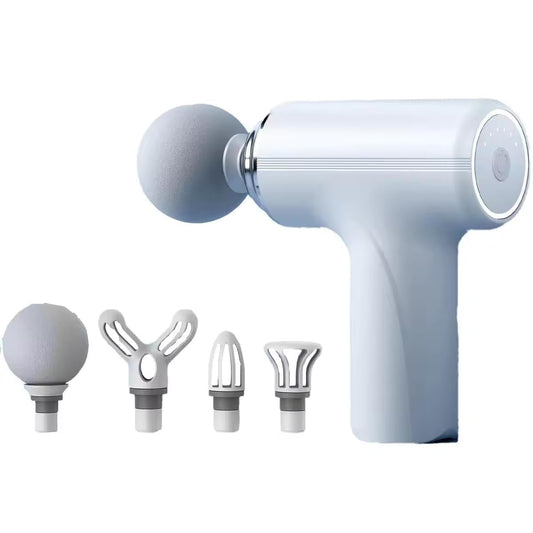 Mini Massage Gun Deep Tissue Portable 6 Speeds Handheld Muscle Massager with 4 Massage Heads 1800mAh Battery And Type-C Charging  (MultiColor)