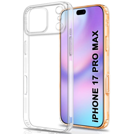 VAKIBO Premium Clear 1.5MM Thick Transparent Soft TPU Rubber Back Cover Case With Camera Protection Suitable for iPhone 17 Pro Max