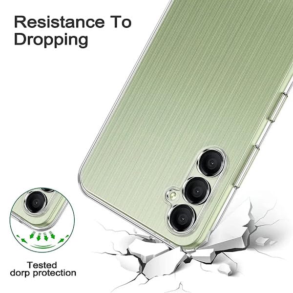 VAKIBO Premium Clear 1.5MM Thick Transparent Soft TPU Rubber Back Cover Case With Camera Protection Suitable for Samsung F34 5G