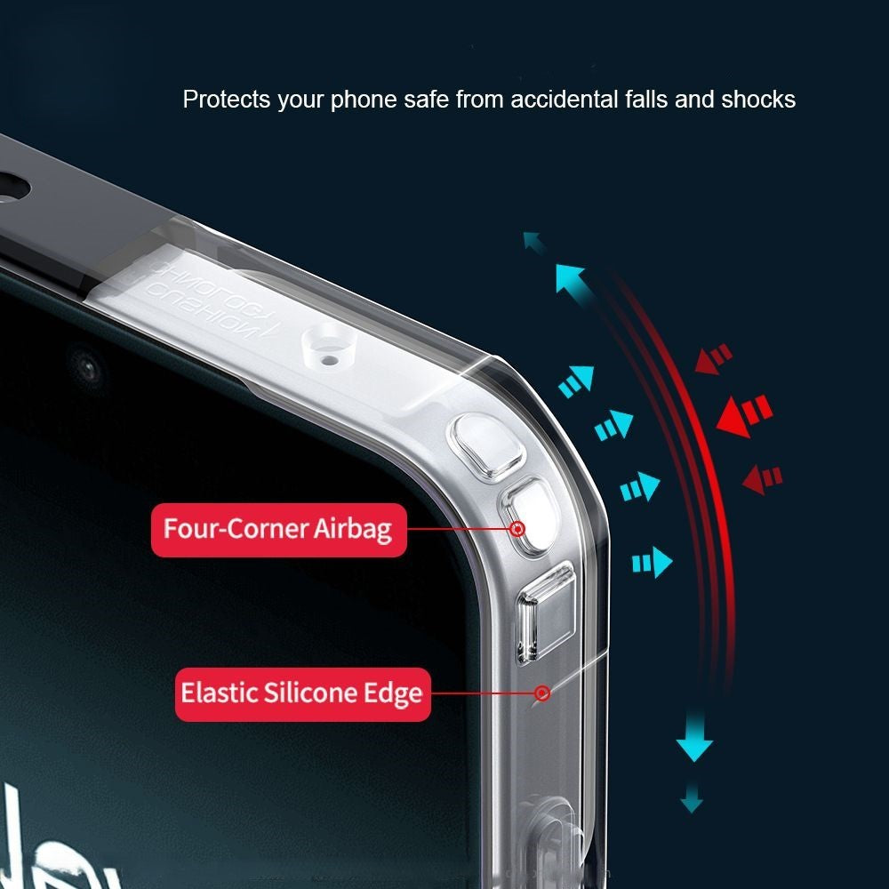 VAKIBO Best Selling Black and Transparent Coloured Made With Soft TPU and Acrylic Back Cover Case With 4 Corner and Camera Protection Suitable for OnePlus 13S