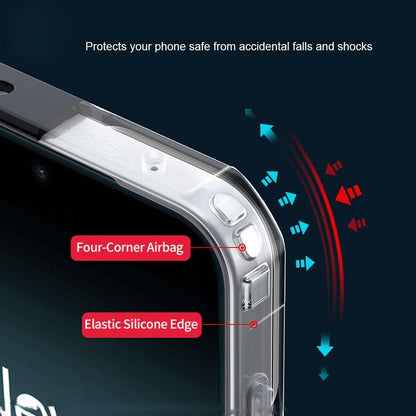 VAKIBO Best Selling Black and Transparent Coloured Made With Soft TPU and Acrylic Back Cover Case With 4 Corner and Camera Protection Suitable for OnePlus 13S