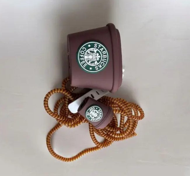 Compatible for iPhone Charger Case Cover,Silicone Charger Case Cover Compatible for 18-20W 360 Degree Full Protection Cover (Starbucks)