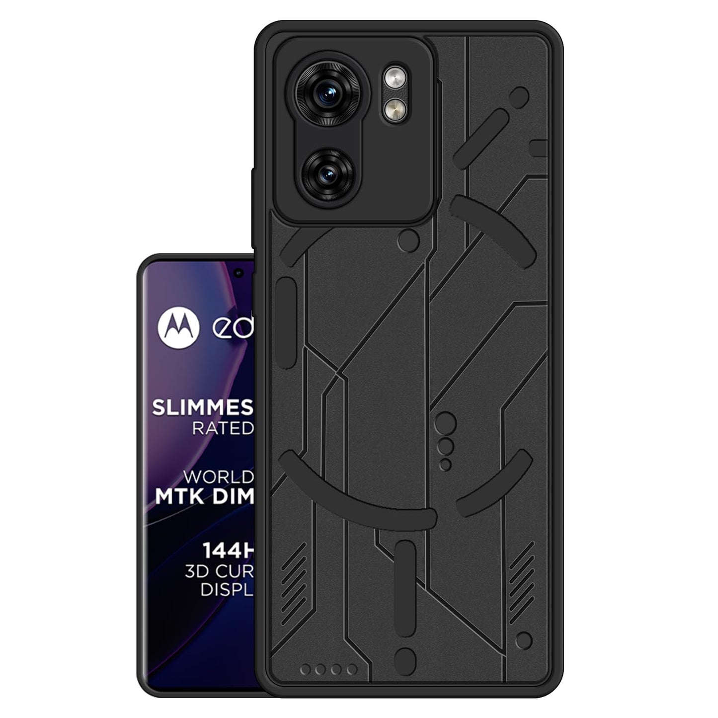 VAKIBO Black Coloured Back Cover Case Suitable for Moto Edge 40