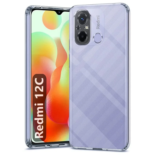 VAKIBO Premium Clear Transparent Soft TPU Rubber Back Cover Case With Camera Protection Suitable for Mi Redmi 12C