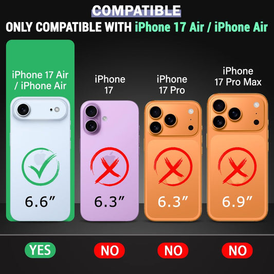 VAKIBO Premium Clear 1.5MM Thick Transparent Soft TPU Rubber Back Cover Case With Camera Protection Suitable for iPhone 17 Air