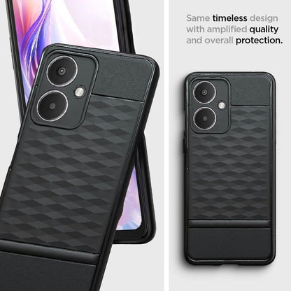 VAKIBO Parallax Design Black Coloured Made with Soft Rubber TPU Back Cover Case Camera Protection Ring Suitable for Moto G64