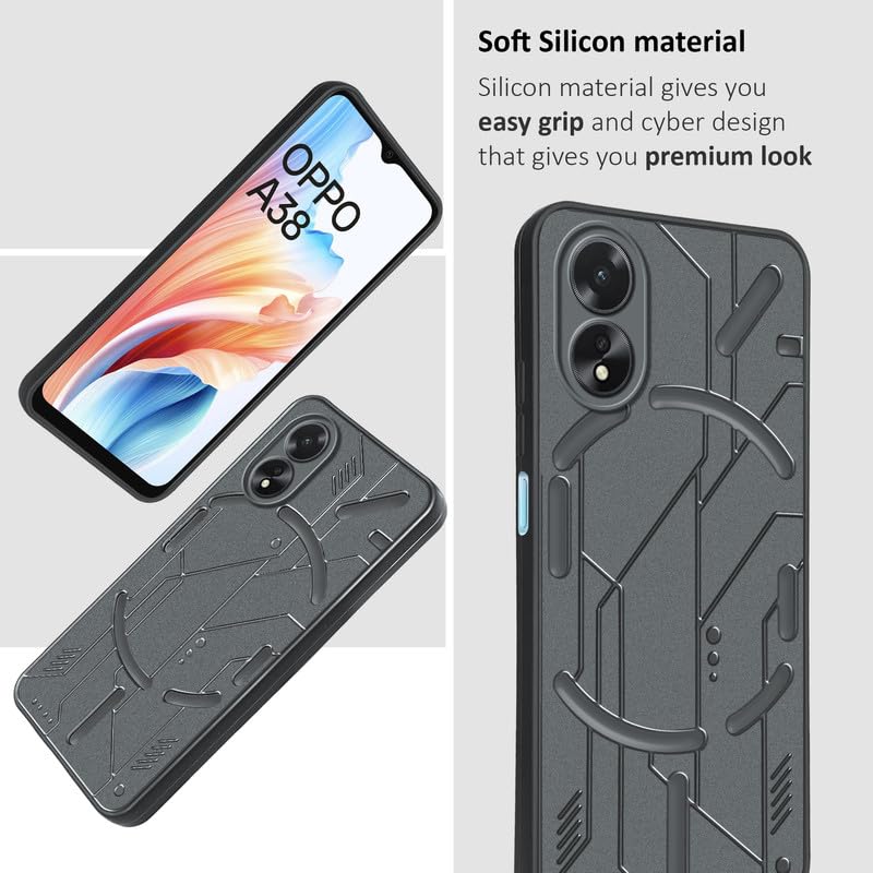 VAKIBO Black Coloured Back Cover Case Suitable for Oppo A18