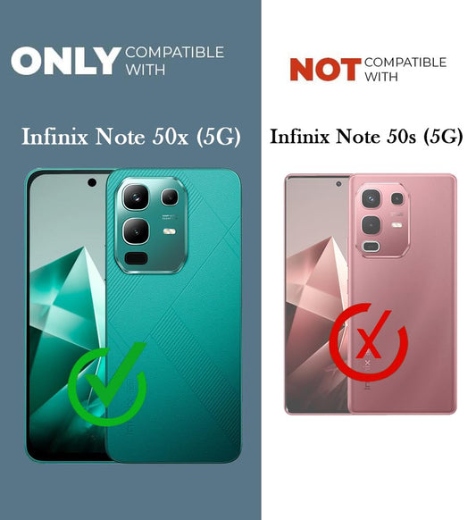 VAKIBO Super Premium Black Border Transparent Case With Corner Protection & Camera Protection Suitable for Infinix Note 50X