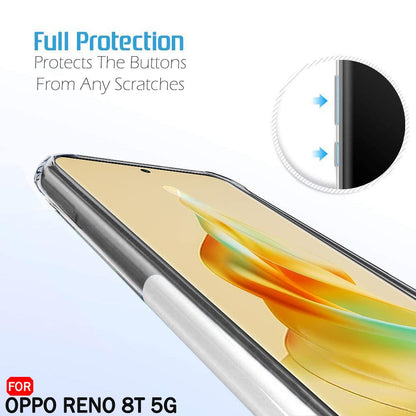 VAKIBO Premium Clear 1.5MM Thick Transparent Soft TPU Rubber Back Cover Case With Camera Protection Suitable for Oppo Reno 8T